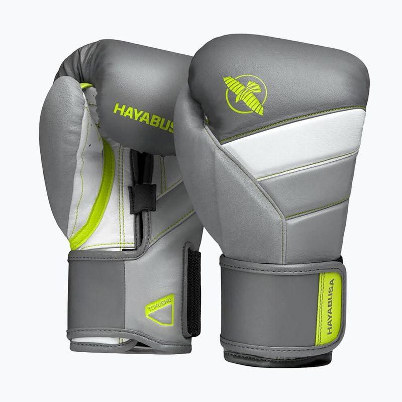 Rękawice bokserskie Hayabusa T3 charcoal/lime 7