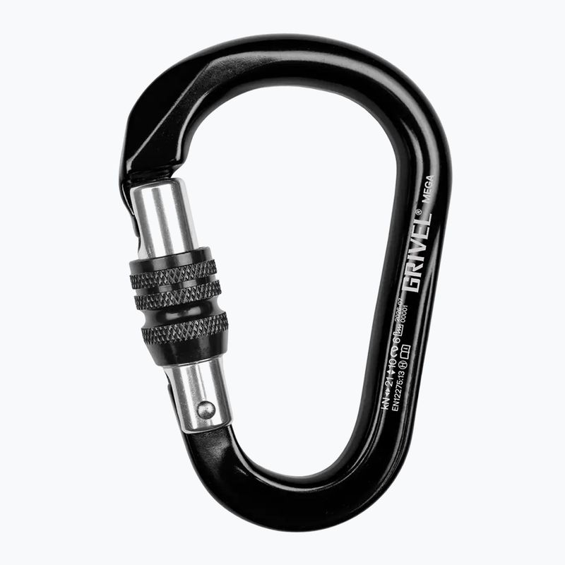 Karabinek Grivel Mega K6N Screw Lock black/black