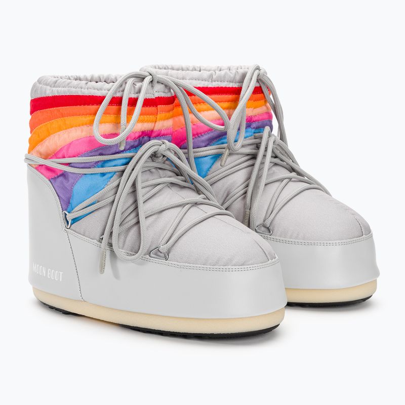 Śniegowce damskie Moon Boot Icon Low Rainbow glacier grey 4