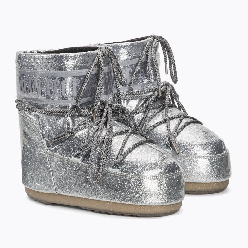 Śniegowce damskie Moon Boot Icon Low Glitter 2023 silver 4