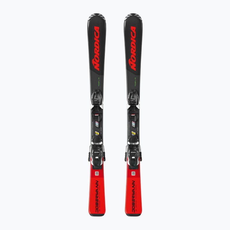 Narty zjazdowe dziecięce Nordica Team J R (70-90) + wiązania J4.5 FDT black/red