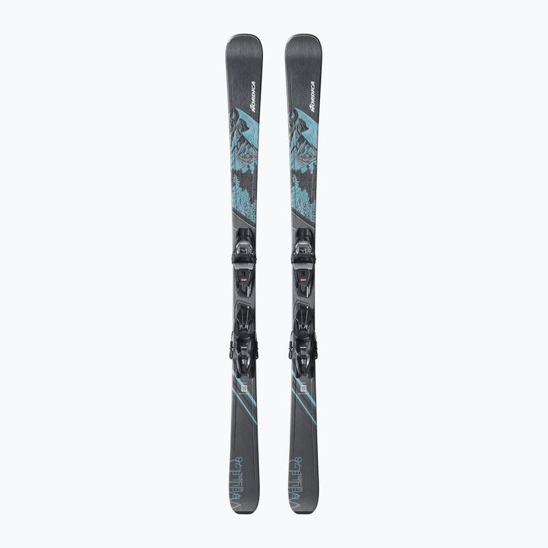 Narty zjazdowe damskie Nordica Wild Belle 78 + wiązania TP2COMP10 FDT black/water