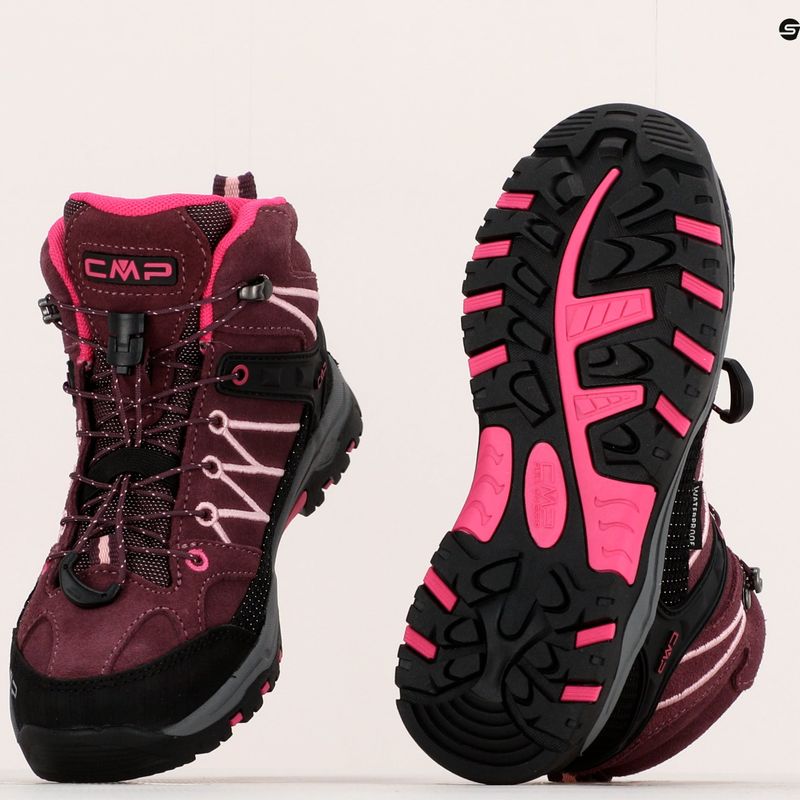 Buty trekkingowe dziecięce CMP Rigel Mid Wp prugna/peach 13