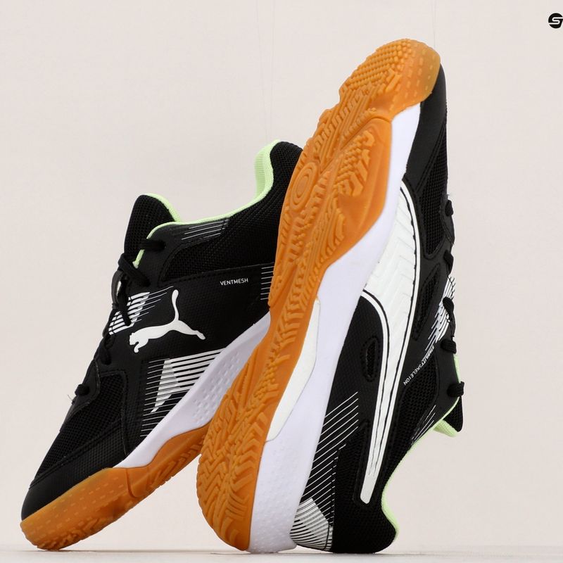 Buty do piłki ręcznej dziecięce PUMA Solarflash Jr II puma black/puma white/fizzy light/gum 13