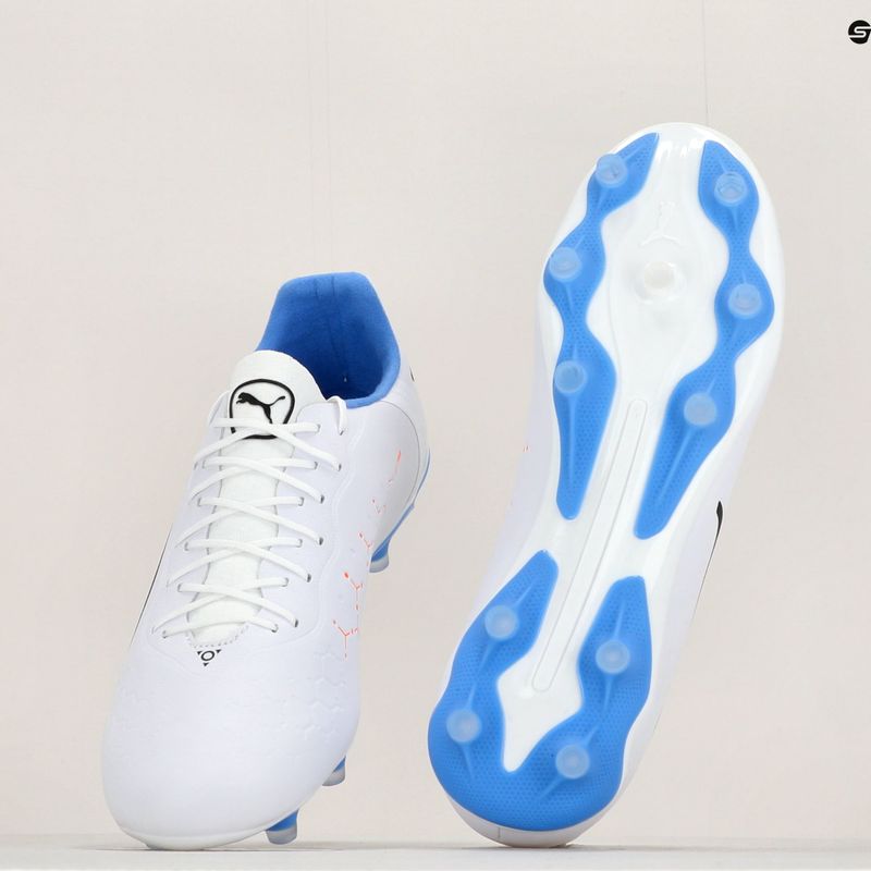 Buty piłkarskie męskie PUMA King Pro FG/AG puma white/black/blue glimmer/ultra orange 12