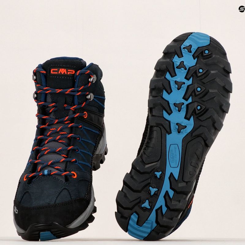 Buty trekkingowe męskie CMP Rigel Mid Wp blue/flash orange 12