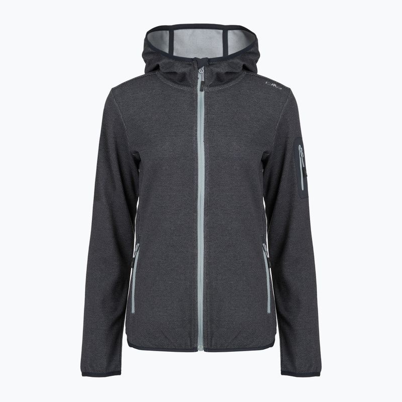 Bluza trekkingowa damska CMP 34H6376 Fix Hood nero/cemento