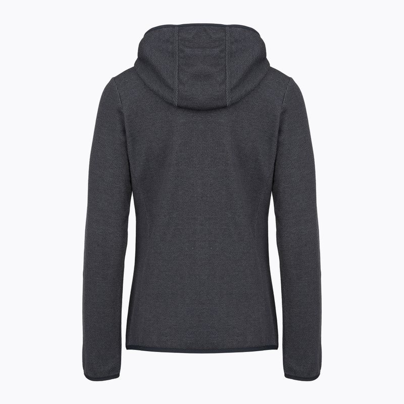 Bluza trekkingowa damska CMP 34H6376 Fix Hood nero/cemento 2