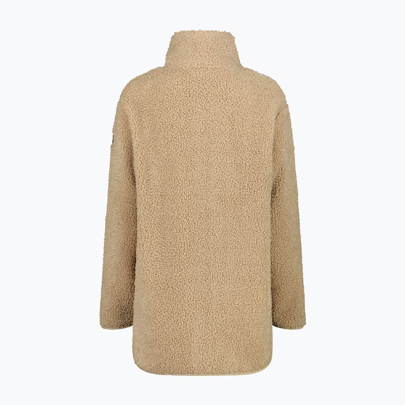 Płaszcz damski CMP 35P3846 Long Teddy Highloft cookie 2
