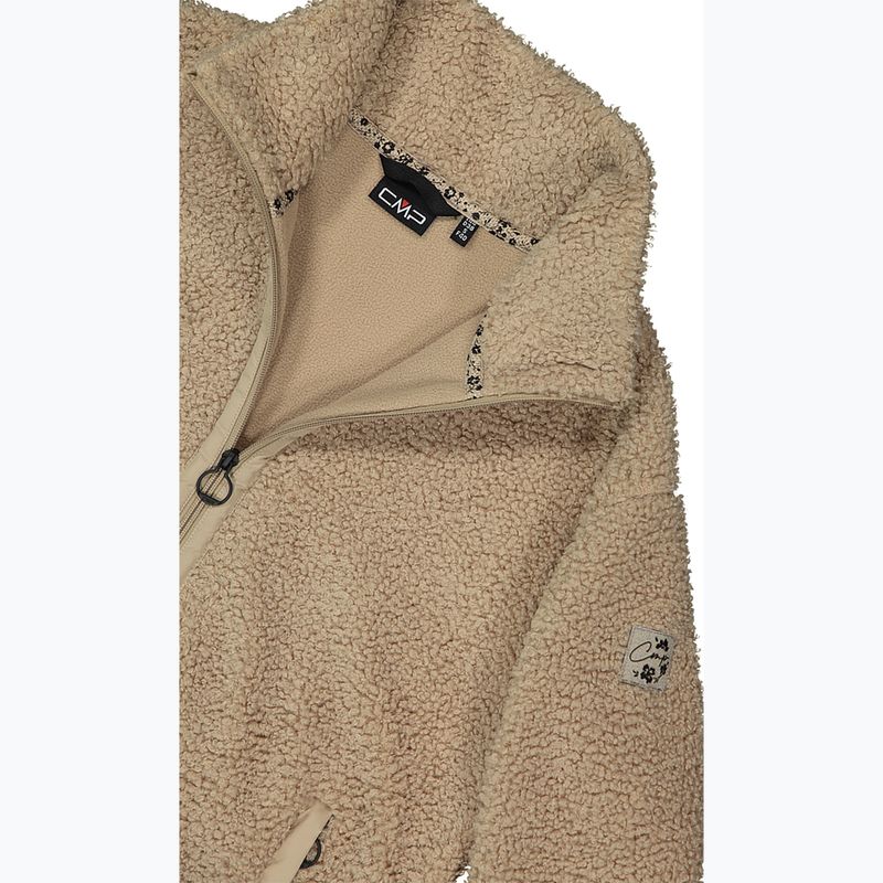 Płaszcz damski CMP 35P3846 Long Teddy Highloft cookie 5