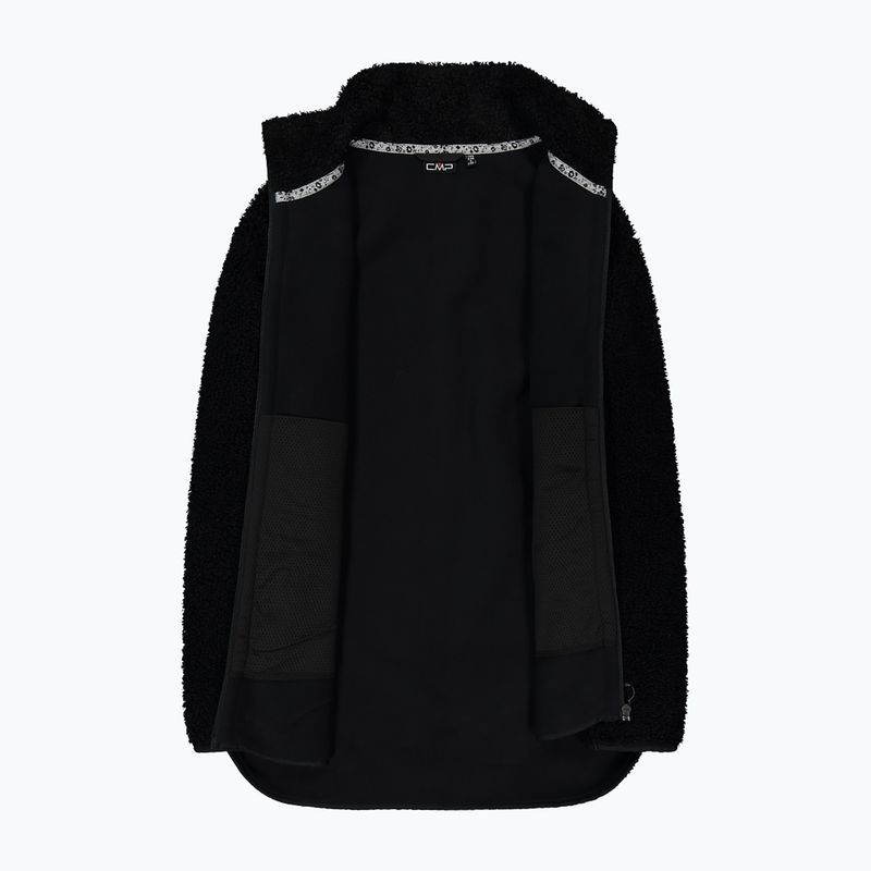 Płaszcz damski CMP 35P3846 Long Teddy Highloft nero 4