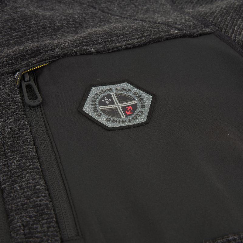 Bluza polarowa męska CMP 35H3907 Melange Knitted antracite melange 4