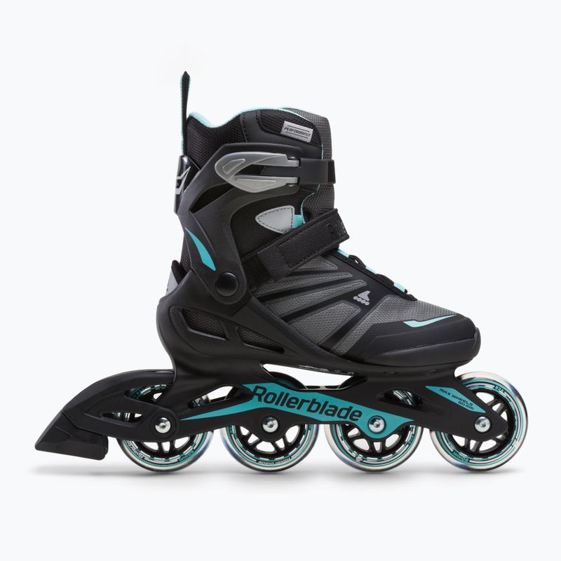 Rolki damskie Rollerblade Zetrablade W black/light blue 2