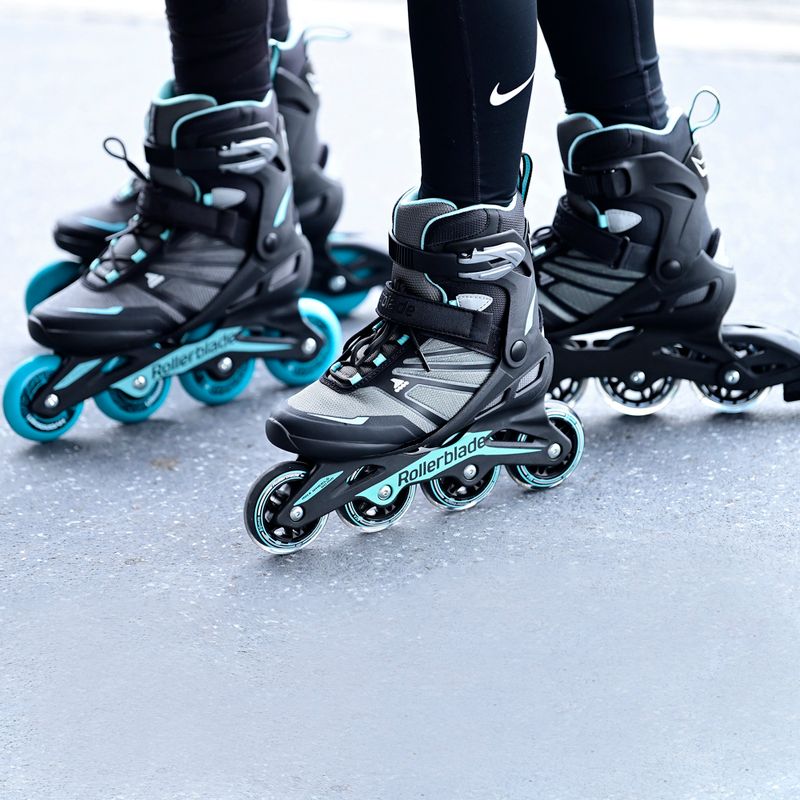 Rolki damskie Rollerblade Zetrablade W black/light blue 10