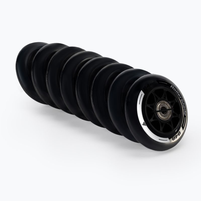 Kółka do rolek z łożyskami Rollerblade 84 mm/80A + SG7 + 8 mm 8 szt. black 2
