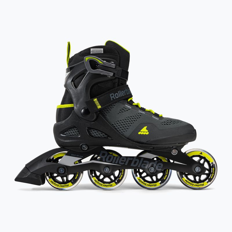 Rolki męskie Rollerblade Macroblade 80 black/lime 2