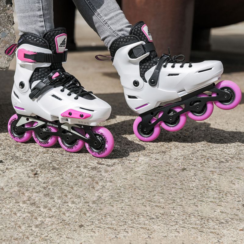 Rolki dziecięce Rollerblade Apex G Jr white/pink 19