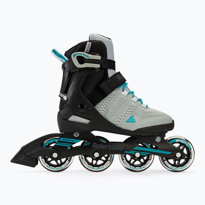 Rolki damskie Rollerblade Spark 80 W grey/turquoise 2