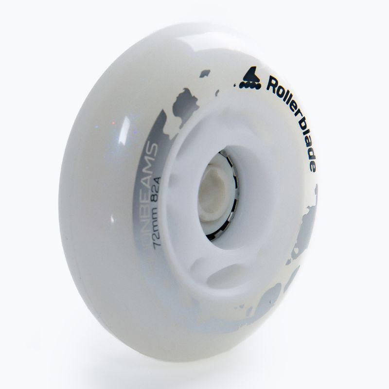 Kółka do rolek Rollerblade Moonbeams Led Wheels 80 mm/82A 4 szt. white 3