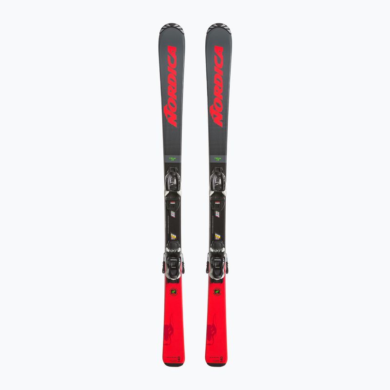 Narty zjazdowe dziecięce Nordica Team J R + wiązania J7.0 FDT grey/red
