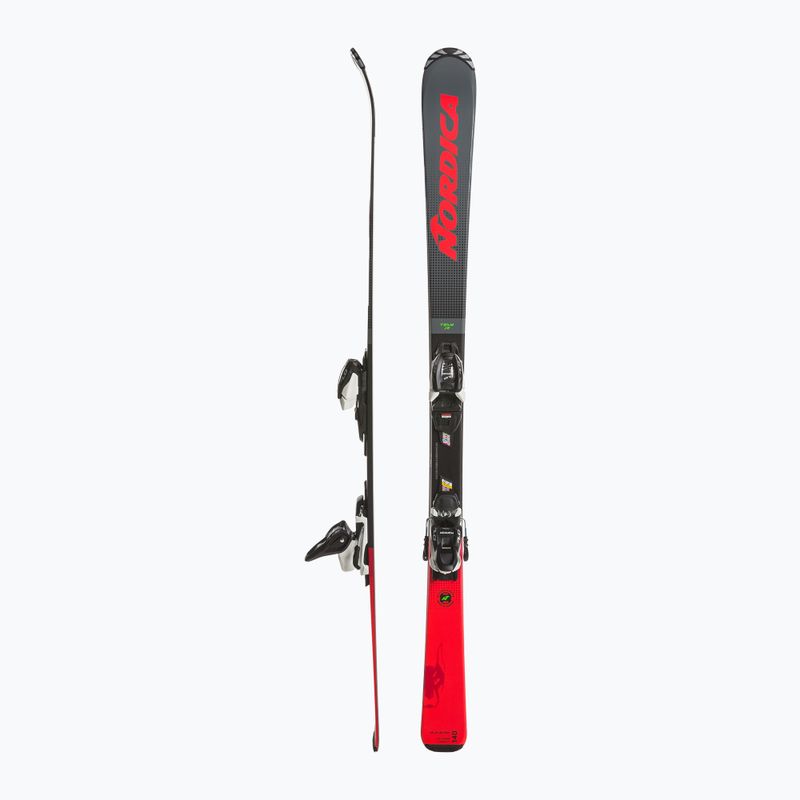 Narty zjazdowe dziecięce Nordica Team J R + wiązania J7.0 FDT grey/red 2