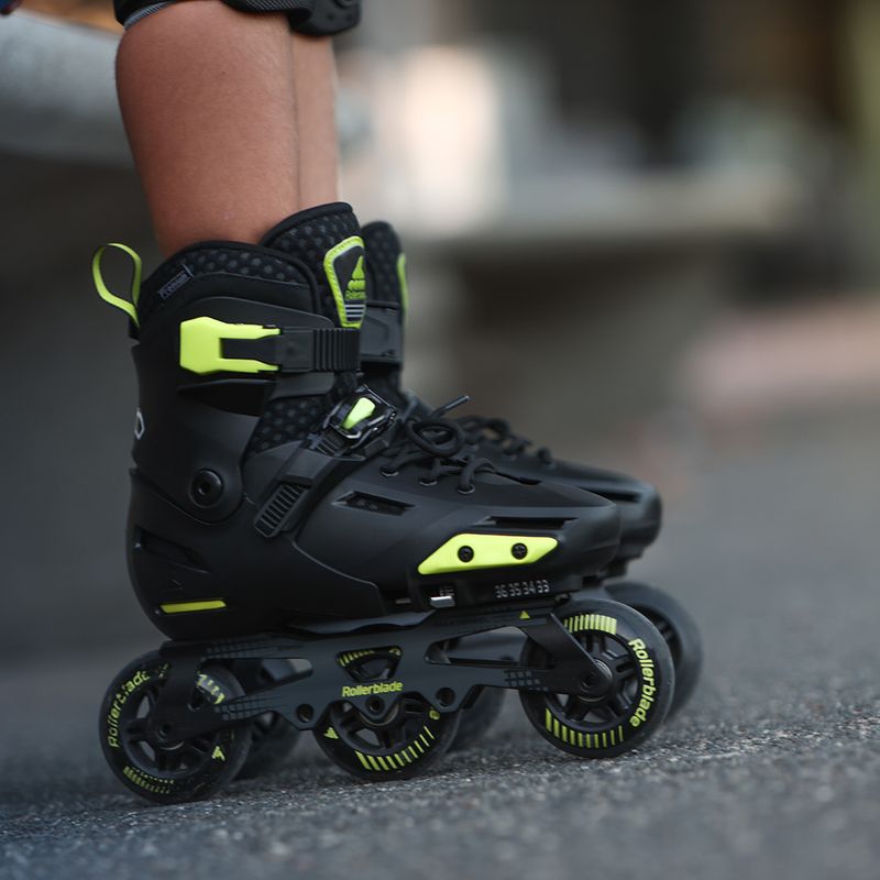 Rolki dziecięce Rollerblade Apex 3WD Jr black/lime 8