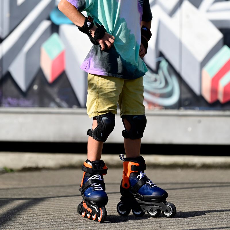 Rolki dziecięce Rollerblade Microblade Jr midnight blue/warm orange 9