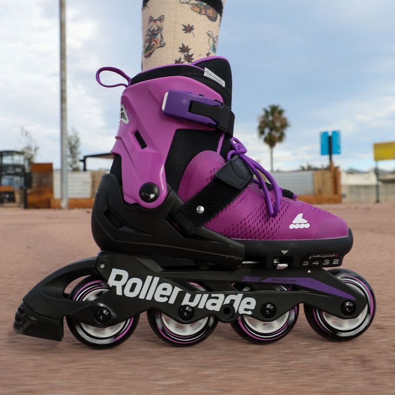 Rolki dziecięce Rollerblade Microblade Jr purple/black 3