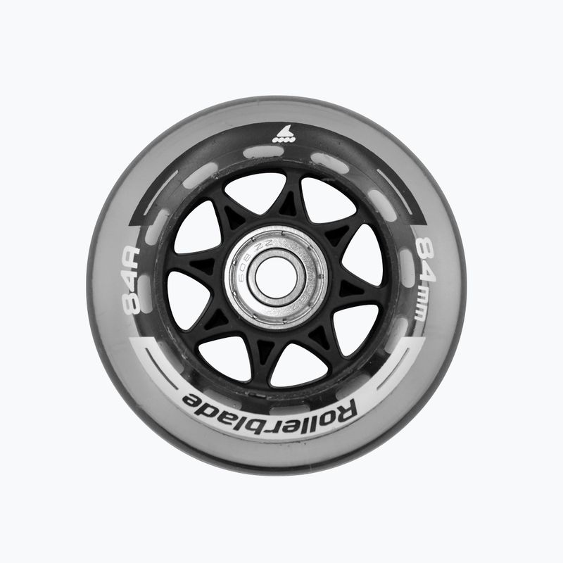 Kółka do rolek z łożyskami Rollerblade Wheels XT 84 mm/84A + SG7 8 szt. clear