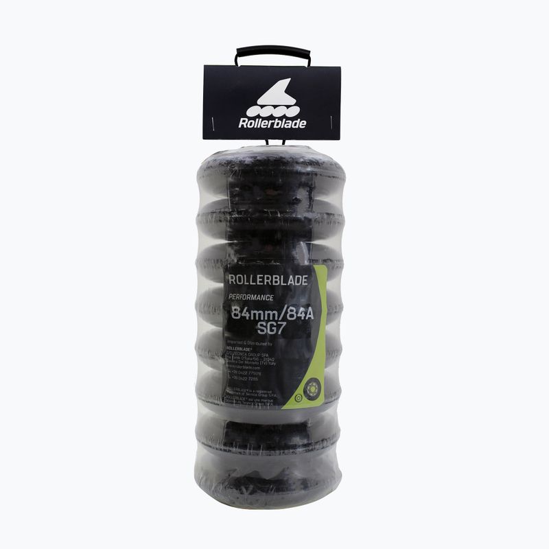 Kółka do rolek z łożyskami Rollerblade Wheels XT 84 mm/84A + SG7 8 szt. clear 2