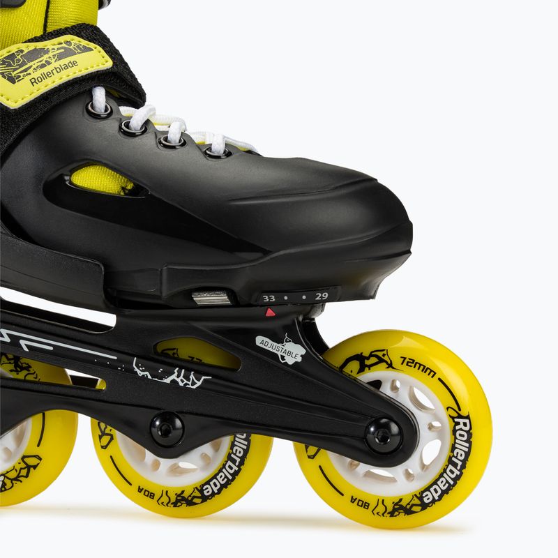 Rolki dziecięce Rollerblade Fury Jr black/yellow 5