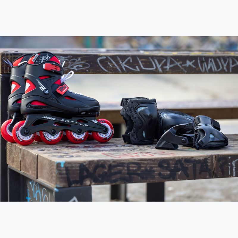 Rolki dziecięce z ochraniaczami Rollerblade Fury Combo Jr black/red 3