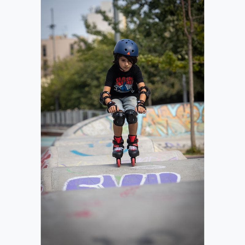 Rolki dziecięce z ochraniaczami Rollerblade Fury Combo Jr black/red 5