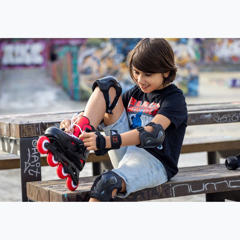 Rolki dziecięce z ochraniaczami Rollerblade Fury Combo Jr black/red 6