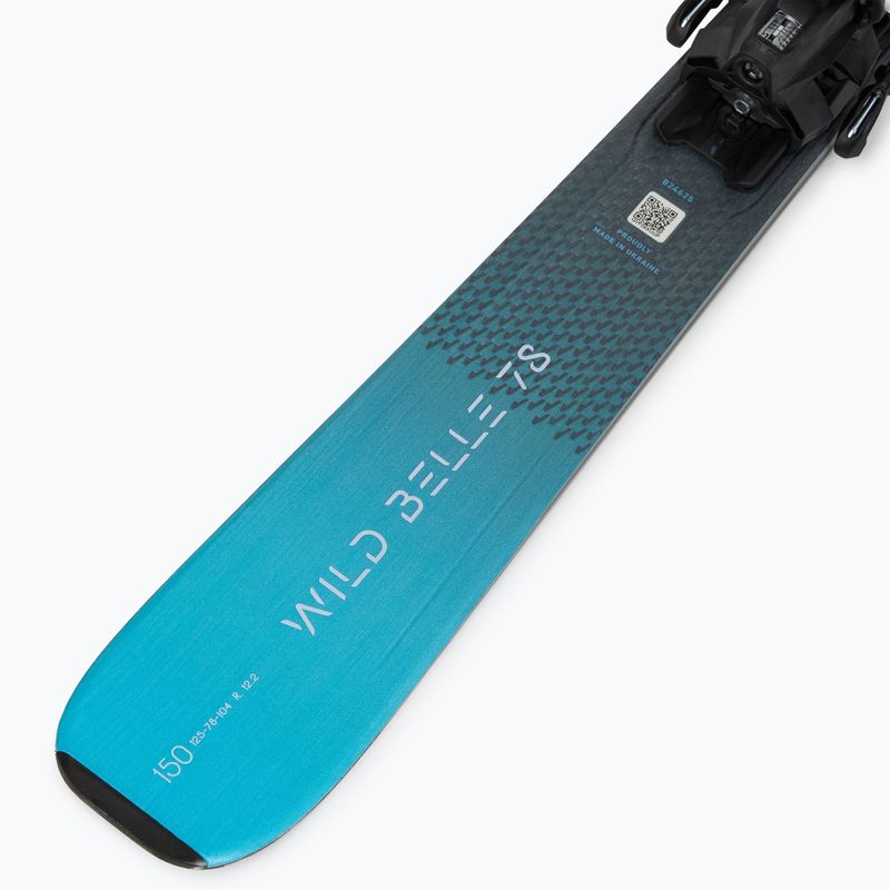 Narty zjazdowe damskie Nordica Wild Belle 78 + wiązania TP2COMP10 FDT anthrazite/aqua 7