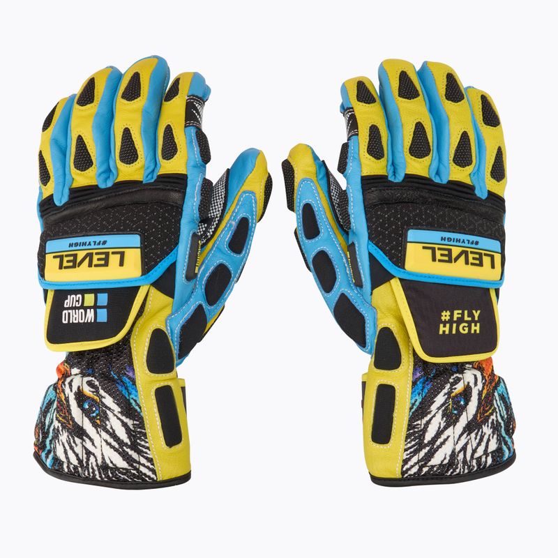 Rękawice narciarskie Level Worldcup CF yellow/blue 2