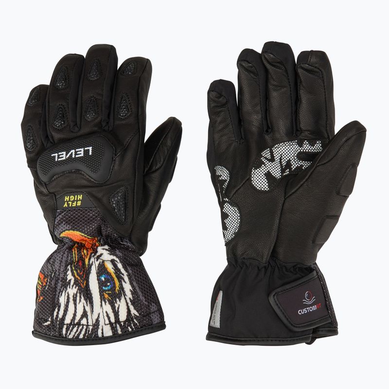 Rękawice narciarskie dziecięce Level Sq JR CF pk black