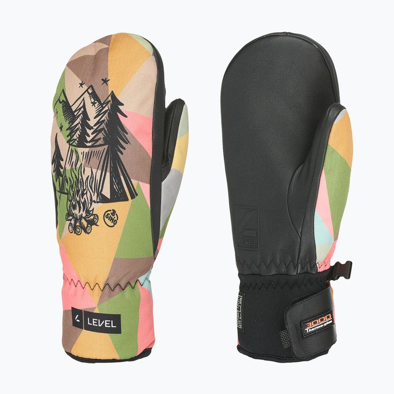 Rękawice narciarskie dziecięce Level Vertigo Mitt Teen wood 8