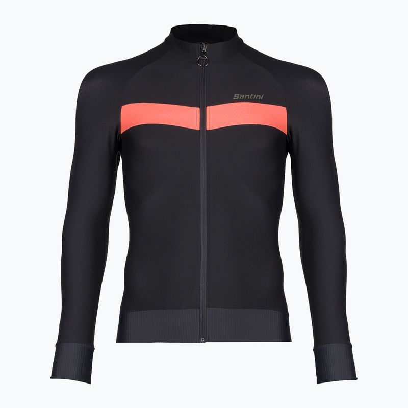 Bluza rowerowa męska Santini Adapt black/orange