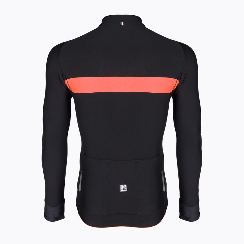 Bluza rowerowa męska Santini Adapt black/orange 2