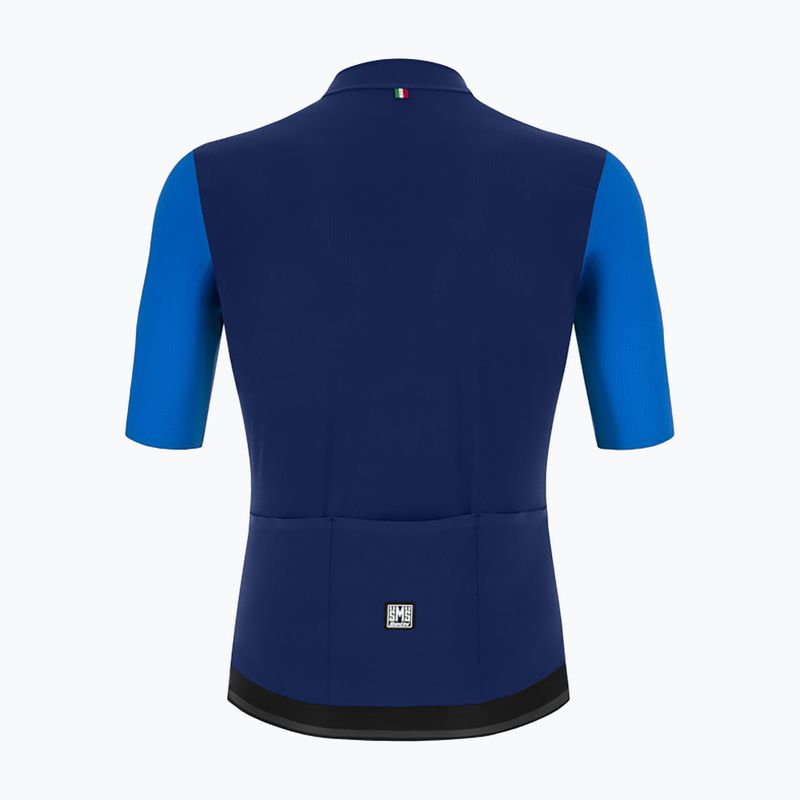 Koszulka rowerowa męska Santini Redux Vigor royal blue 2