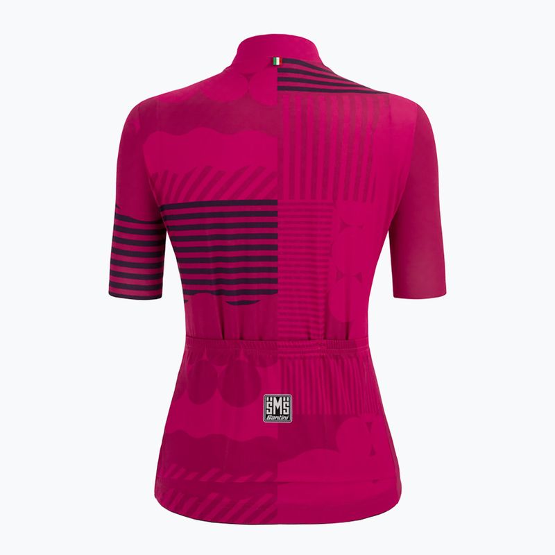 Koszulka rowerowa damska Santini Giada Optic raspberry 2