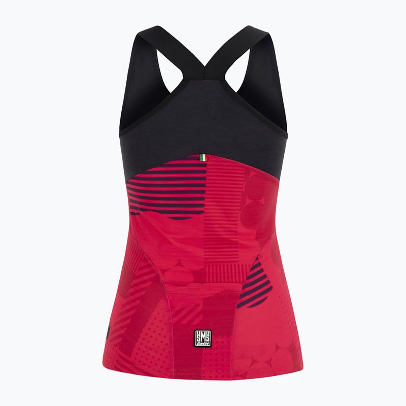 Koszulka rowerowa damska Santini Scia Optic raspberry 2