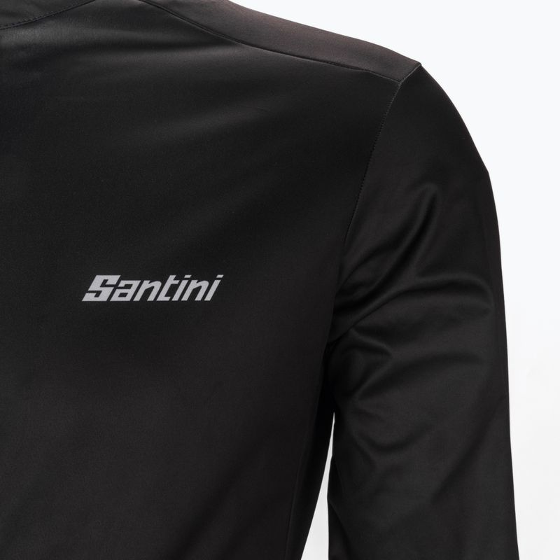 Kurtka rowerowa męska Santini Nebula Windproof/Rain black 3