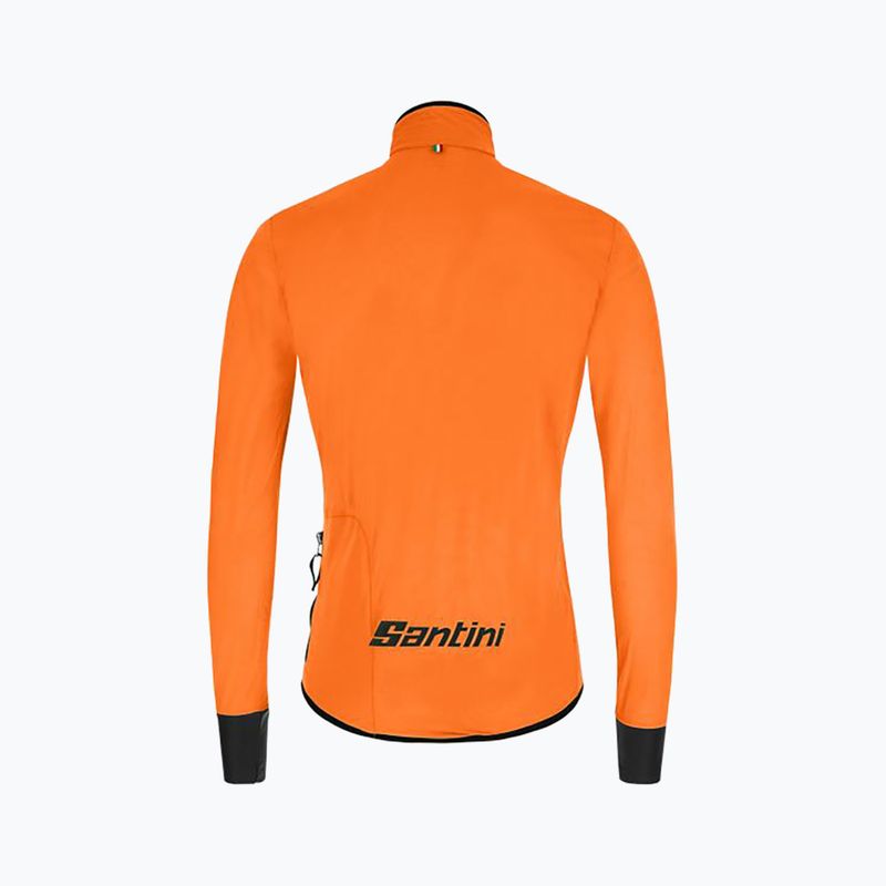 Kurtka rowerowa męska Santini Guard Nimbus arancio fluo 7