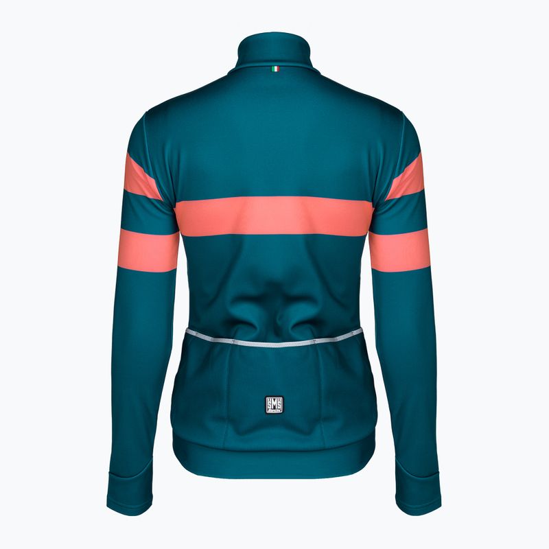 Bluza rowerowa damska Santini Coral Bengal teal/orange 2