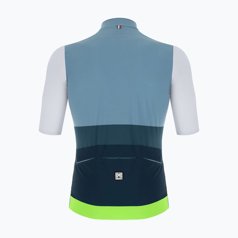 Koszulka rowerowa męska Santini Redux Istinto fluor green 2