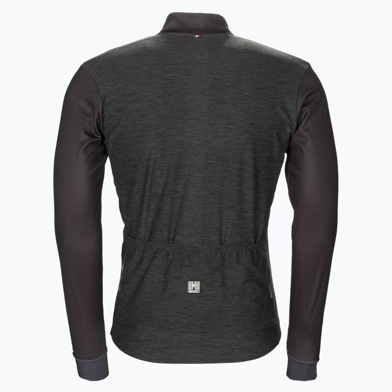 Longsleeve rowerowy męski Santini Colore Winter black 2