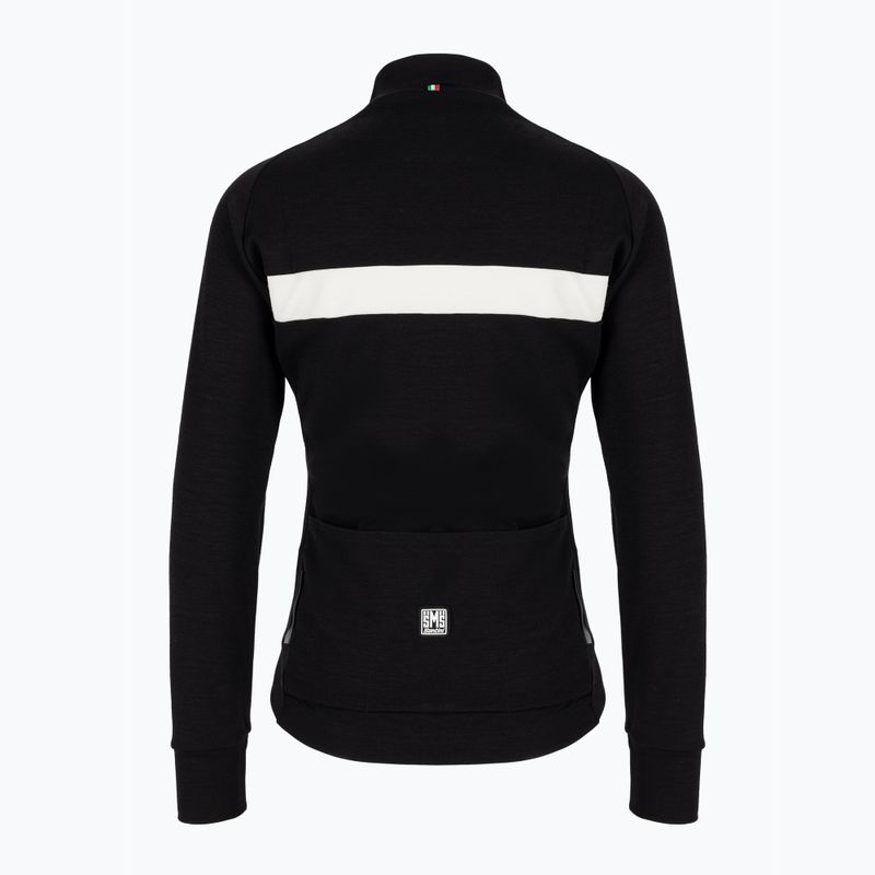 Bluza rowerowa męska Santini Adapt Wool Thermal Jersey nero 2