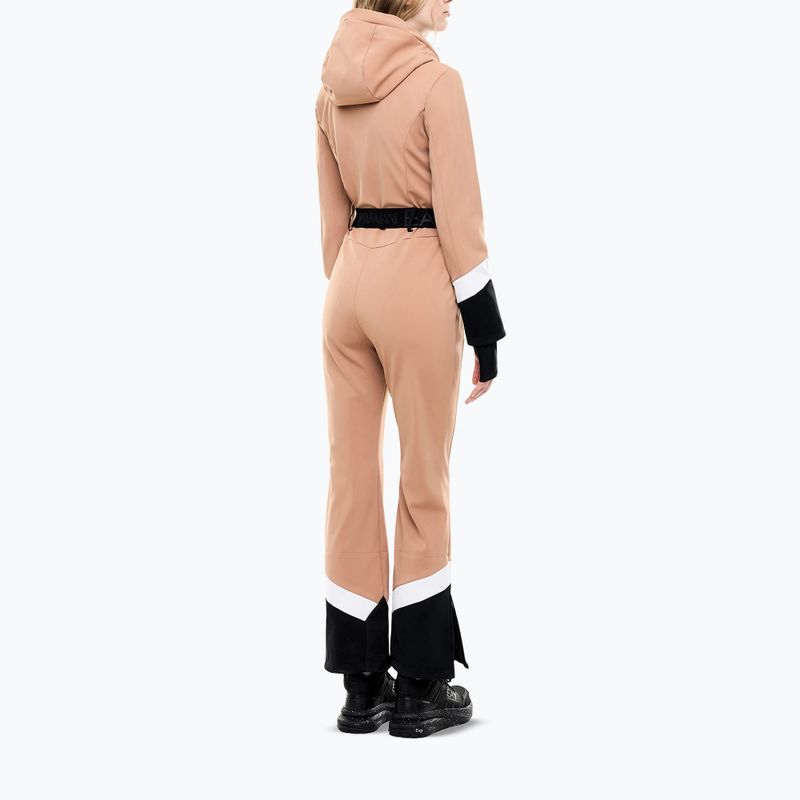 Kombinezon narciarski damski EA7 Emporio Armani Pure Softshell Jumpsuit mocha mousse 2